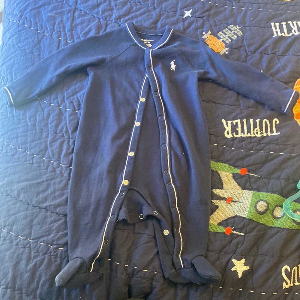 Excellent Condition, Navy Ralph Lauren Baby Bodysuit